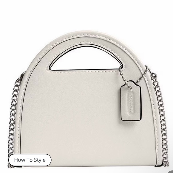 Coach Light Chalk Crossbody Bag with Chain NWT - Picture 9 of 13